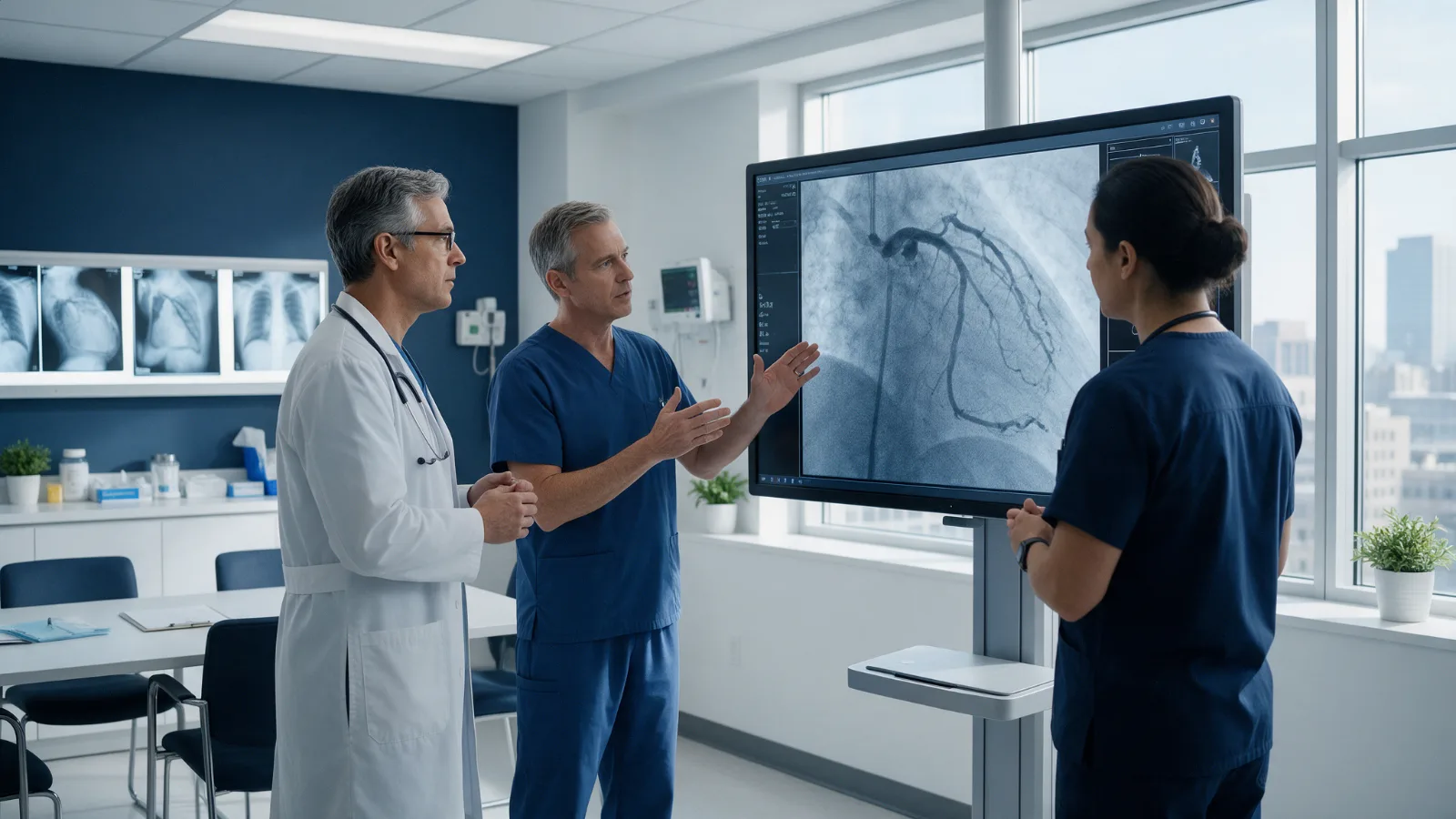 Equipe do coração discute se a melhor opção é ponte de safena ou angioplastia
